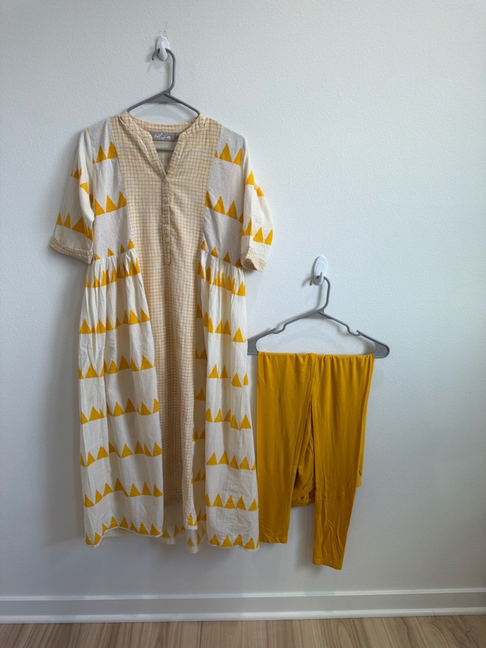LSA yellow grid dress